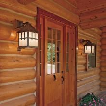 Rustic Log Home Exterior Lights