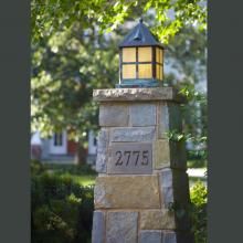 Exterior Pier Light Welcomes Guests and Provides Landscape Lighting