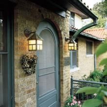 Residential Front Entry Exterior Wall Lighting in Historic Neighborhood