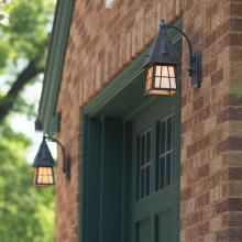 Two European Country™ Exterior Wall Lights Provide Garage Exterior Lighting