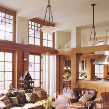 Hampton™ Family Alabaster Pendants Light Spacious Living Room