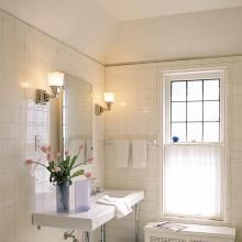 Oak Park™ One Light Straight Arm Sconces Light 1920s Style Bathroom