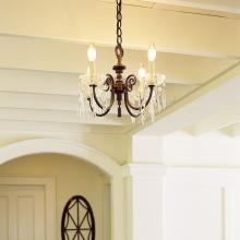 Petite Chandelier Lights Foyer