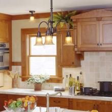 Custom Kitchen Lit with Provence™ Chandelier