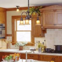 Custom Kitchen Lit with Provence™ Chandelier