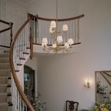 Two Story Foyer Calls for Two Tier Chandelier