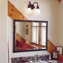 Two Light Sconce Provide Ample Light for Bathroom Sink