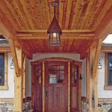 European Country™ Exterior Pendant Light Provides Rustic Entry Lighting