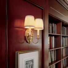 Sheraton™ Two Light Sconce with electric candles Lighting Library at a Historic Resort