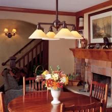 Shoreland™ Four Light Chandelier Illuminates Breakfast Table