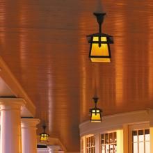 Large Porch Lit with Stamford Exterior Pendant Lights