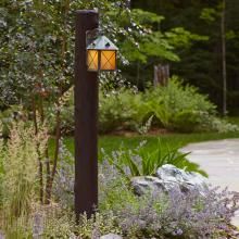 Stonehaven™ Exterior Wall Light Mounted on Log Post