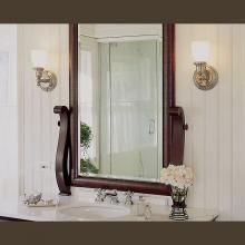 Carlton™ One Light Wall Sconces are a Classic Choice for Lighting this Traditional Bathroom